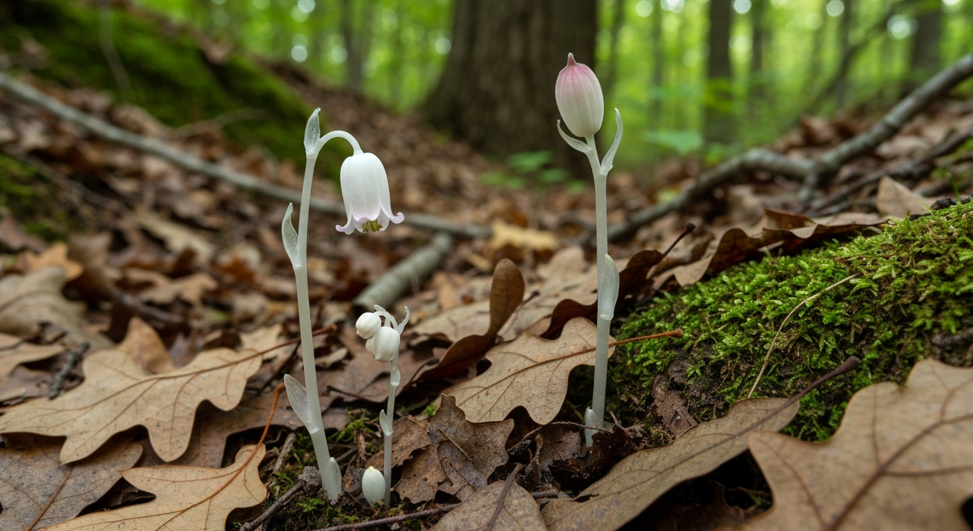 Does ghost pipe grow in Oklahoma: where to find, ID, stewardship