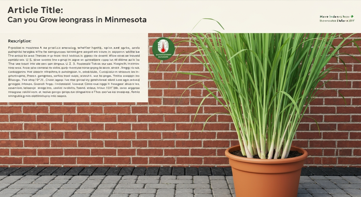 Can You Grow Lemongrass in Minnesota? Guide for Gardeners