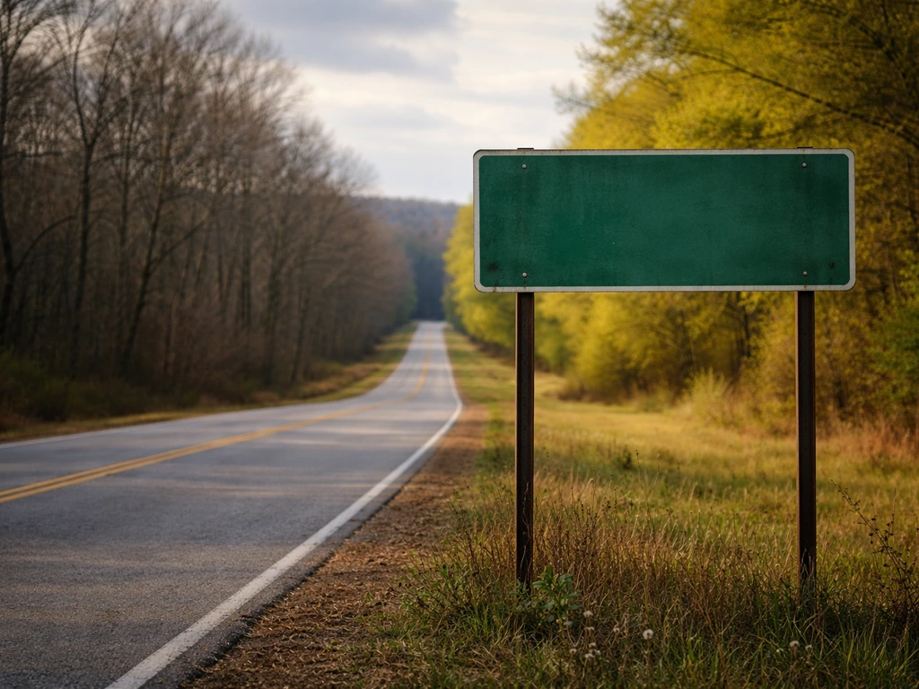 Minimal photo of a Georgia road sign and a subtle hardiness-zone style landscape backdrop for ghost pipe